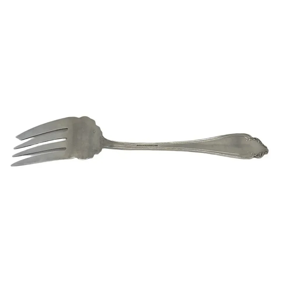Rogers & Hamilton Marquise 1900 Silverplate 8 1/2” Cold Meat Serving Fork